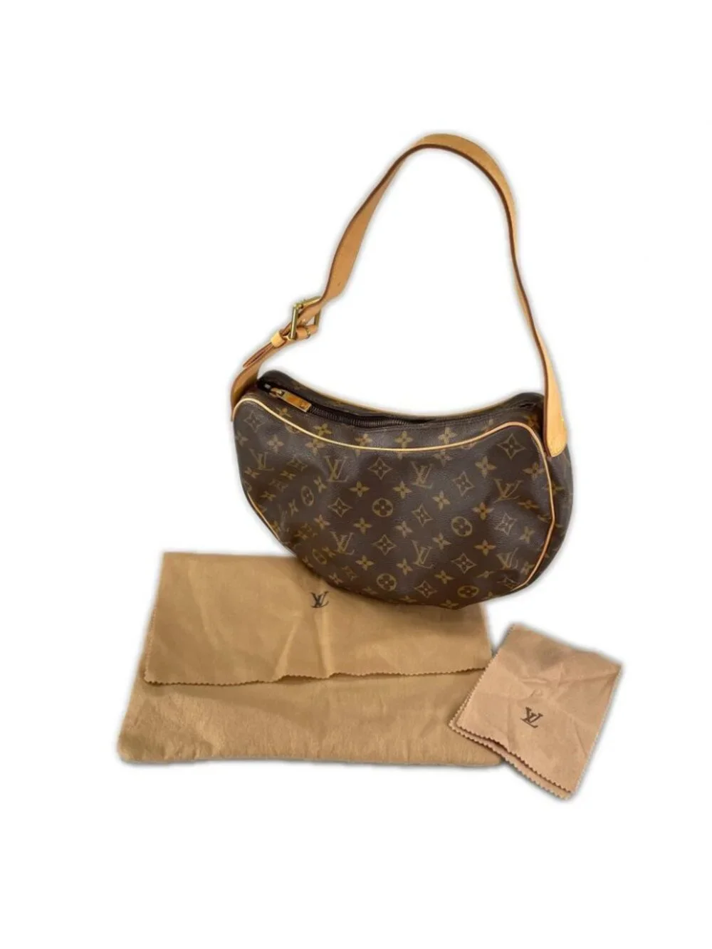 Louis Vuitton Croissant MM Shoulder Bag Monogram Canvas Brown